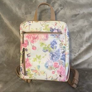 Elliott Lucca floral backpack purse